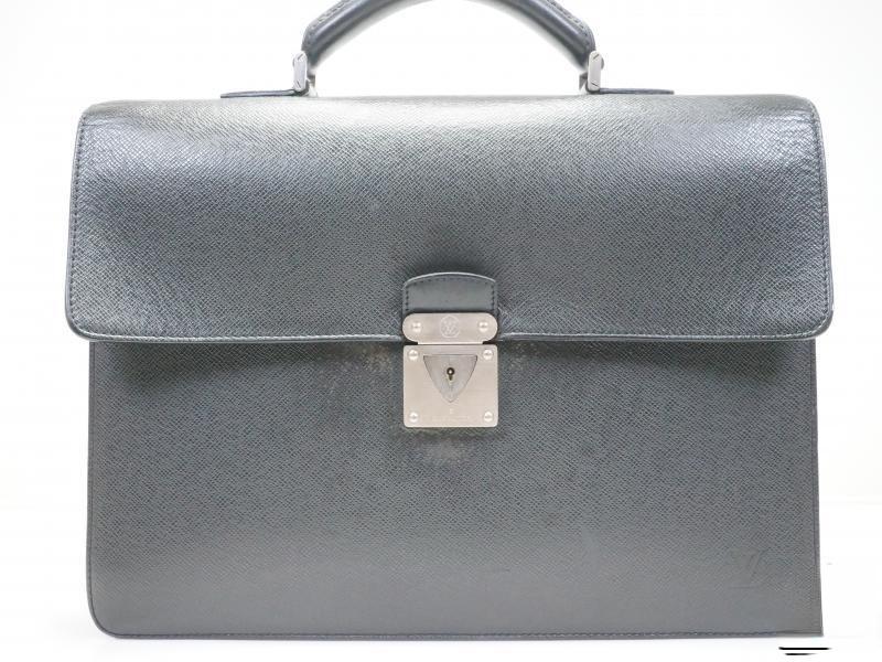 Authentic Pre-owned Louis Vuitton Taiga Ardoise Black Serviette Laguito Briefcase Bag M31092 170851
