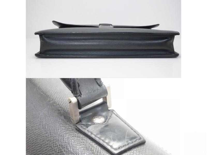 Authentic Pre-owned Louis Vuitton Taiga Ardoise Black Serviette Laguito Briefcase Bag M31092 170851