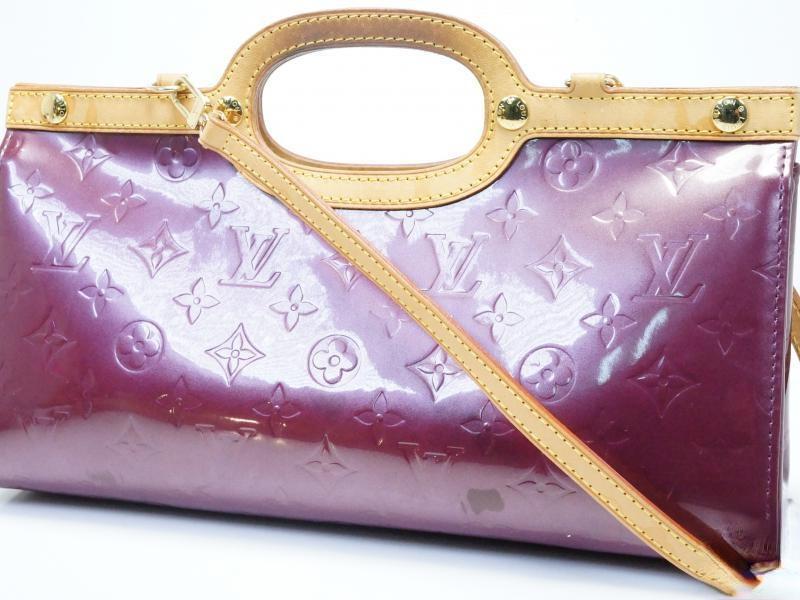 Auth Pre-owned Louis Vuitton Vernis Violet Purple Roxbury Drive Hand B