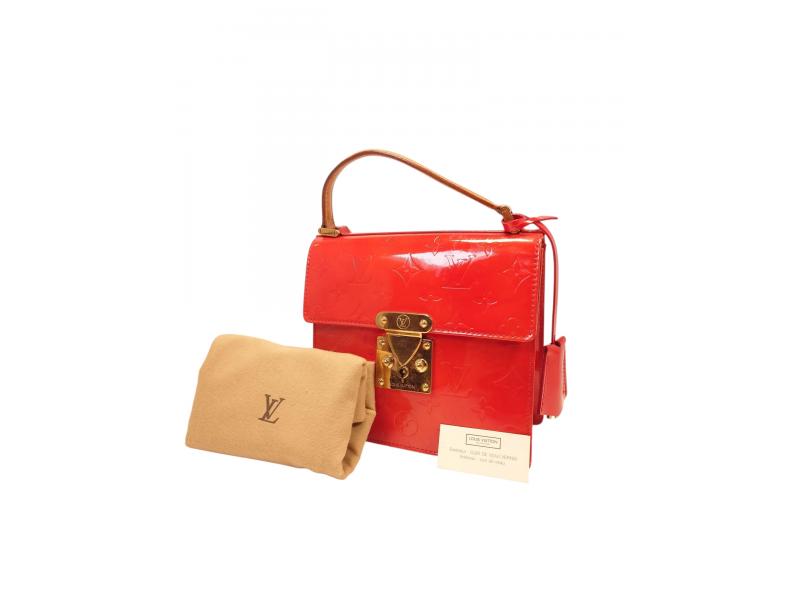 Authentic Pre-owned Louis Vuitton Vernis Rouge Red Spring Street Hand Bag Purse M91135 250392