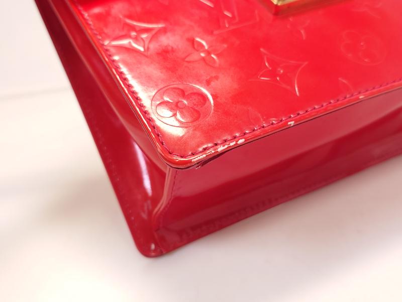 Authentic Pre-owned Louis Vuitton Vernis Rouge Red Spring Street Hand Bag Purse M91135 250392