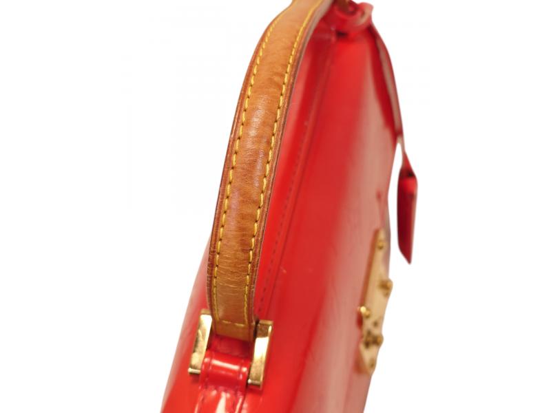 Authentic Pre-owned Louis Vuitton Vernis Rouge Red Spring Street Hand Bag Purse M91135 250392