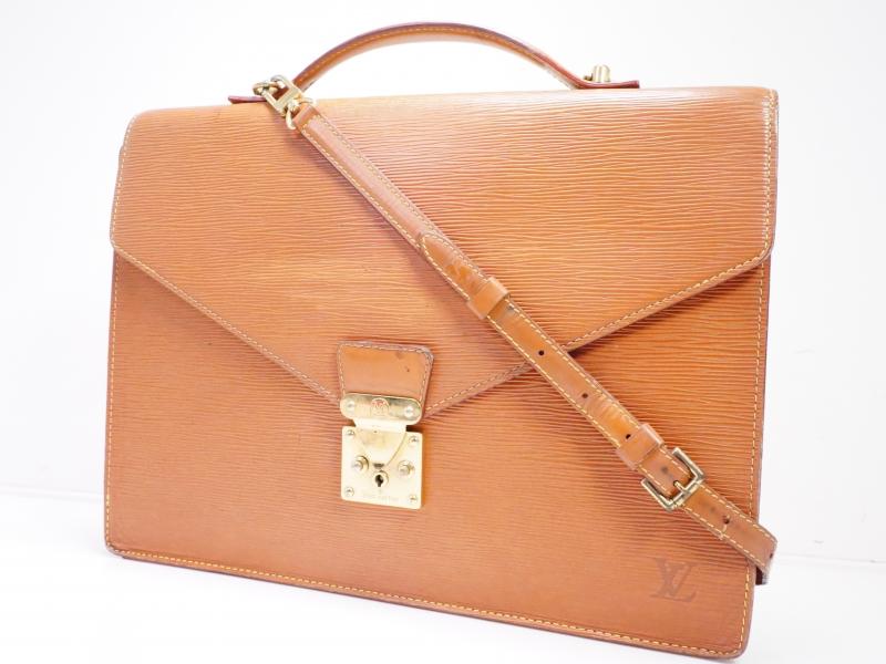 Louis Vuitton Cipango Gold Epi Leather Sorbonne Briefcase Bag