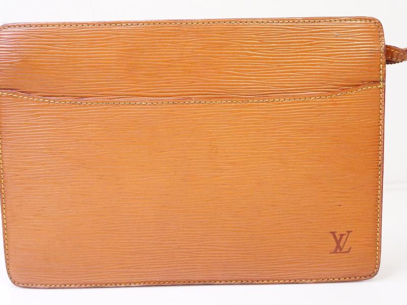 Authentic Pre-owned Louis Vuitton Epi Gold Cipango Brown Pochette Homme Clutch Bag M52528 200354