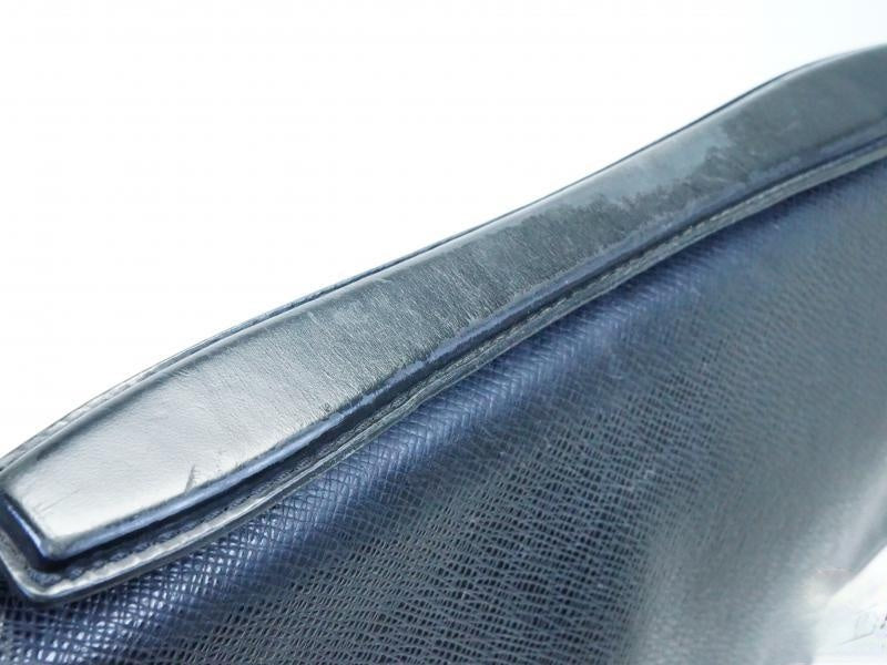 Authentic Pre-owned Louis Vuitton Taiga Ardoise Black Porte-documents Angara Briefcase M30772 180793