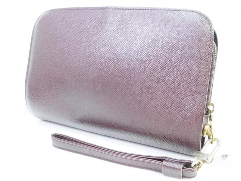 Purple Louis Vuitton Taiga Baikal Clutch Bag
