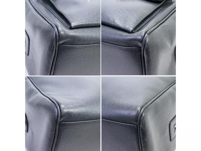 Authentic Pre-owned Louis Vuitton Taiga Leather Ardoise Black Ivan Travel Duffle Bag M32502 180540