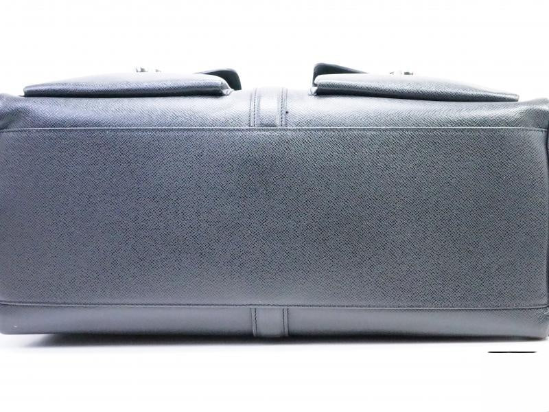 Authentic Pre-owned Louis Vuitton Taiga Leather Ardoise Black Ivan Travel Duffle Bag M32502 180540