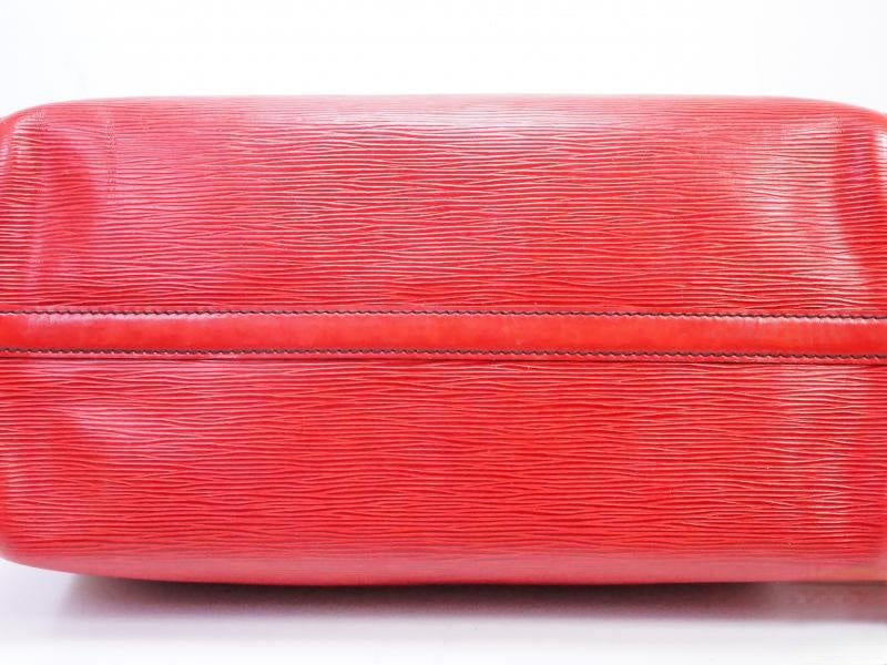 Authentic Pre-owned Louis Vuitton Epi Rouge Castillan Red Speedy 35 Duffle Hand Bag M42997 190517