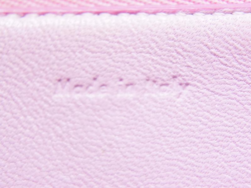 Authentic Pre-owned Celine Pink and Black Crocodil Leather Clutch Bag Pouch 200394