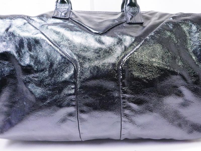 Authentic Pre-owned Yves Saint Laurent Black Leather Easy Boston 208314 Tote Bag 200416