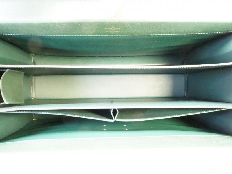 Authentic Pre-owned Louis Vuitton LV Taiga Epicea Green Pilot Case Oural Document Bag M30024 210864