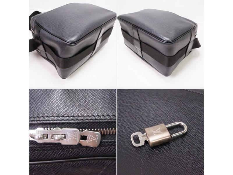 Authentic Pre-owned Louis Vuitton Taiga Ardoise Black Reporter Compartment Messenger M30152 132274