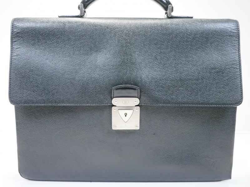 Authentic Pre-owned Louis Vuitton Taiga Ardoise Black Serviette Robusto1 Briefcase Bag M31052 141314