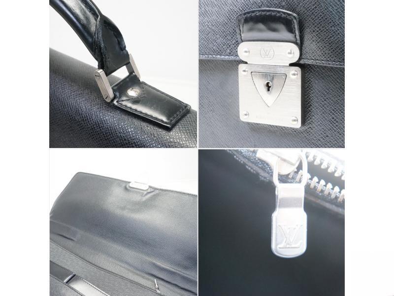 Authentic Pre-owned Louis Vuitton Taiga Ardoise Black Serviette Robusto1 Briefcase Bag M31052 141314