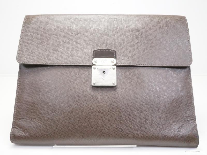 Authentic Pre-owned Louis Vuitton Taiga Grizzly Brown Porte-documents Minuto Briefcase M31068 170477