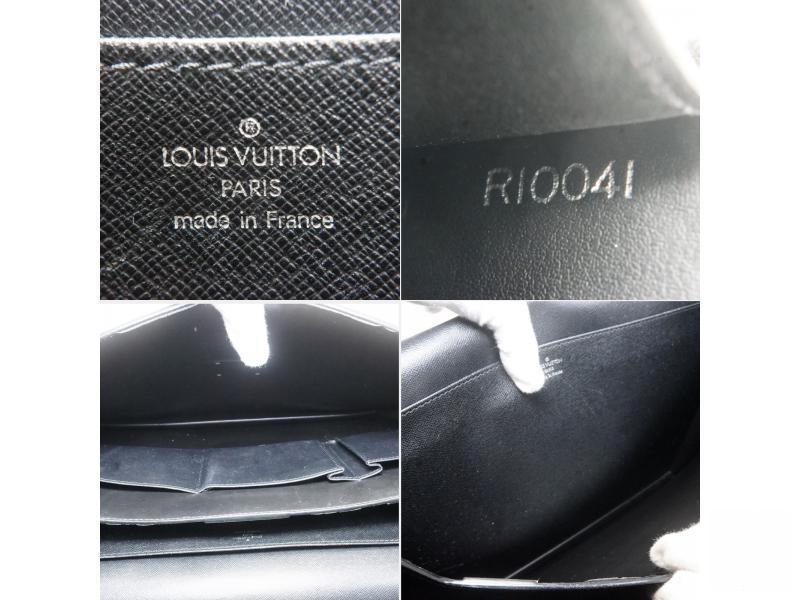 Authentic Pre-owned Louis Vuitton Taiga Black Ardoise Serviette Moskova Briefcase Bag M30032 172114