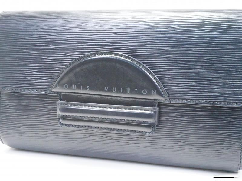 Authentic Pre-owned Louis Vuitton Epi Black Noir Pochette Chaillot Evening Clutch Bag M52542 180248