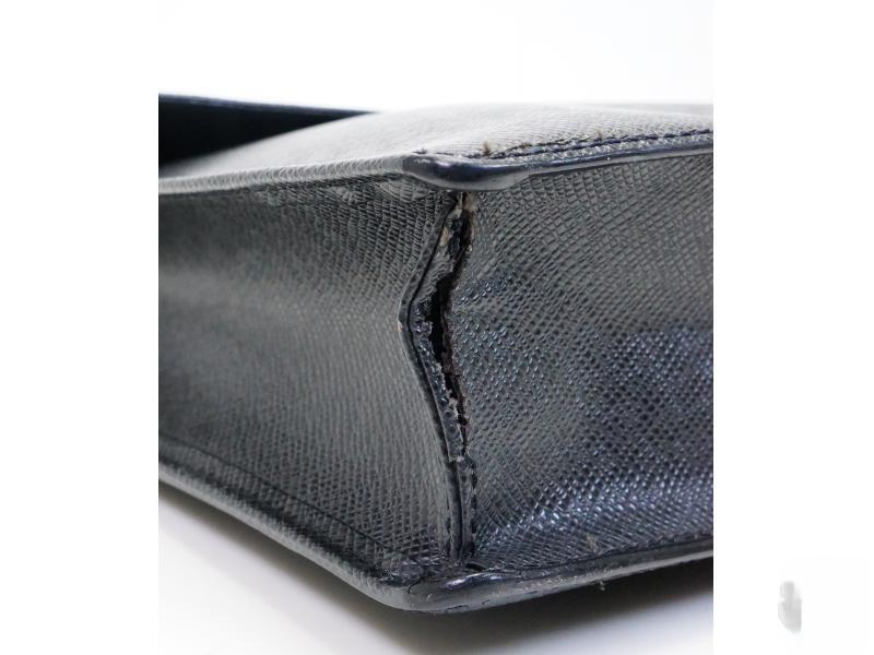 Authentic Pre-owned Louis Vuitton Taiga Ardoise Black Porte-documents Angara Briefcase M30772 180357