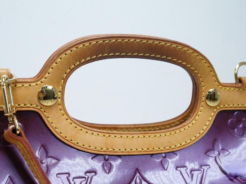 Auth Pre-owned Louis Vuitton Vernis Violet Purple Roxbury Drive Hand Bag Strap 2-way M93569 180833