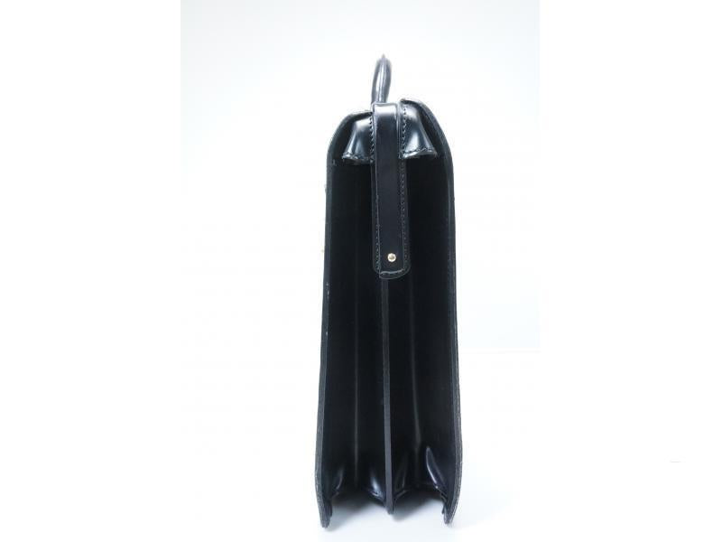 Authentic Pre-owned Louis Vuitton Epi Black Noir Serviette Fermoir Briefcase Bag M54352 152759