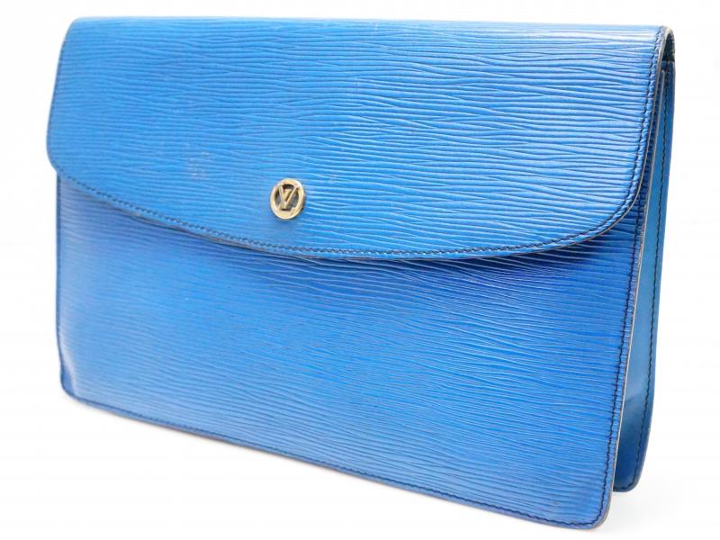 Authentic Pre-owned Louis Vuitton Epi Toledo Blue Pochette Montaigne Gm 27 Clutch Bag M52655 200182