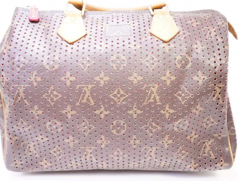 Authentic Pre-owned Louis Vuitton Monogram Perforated Fuchsia Pink Speedy 30 Hand Bag M95180 200358