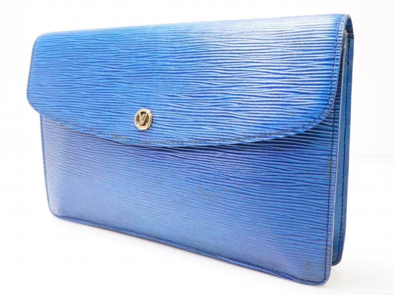Authentic Pre-owned Louis Vuitton Epi Toledo Blue Pochette Montaigne Gm 27 Clutch Bag M52655 200342