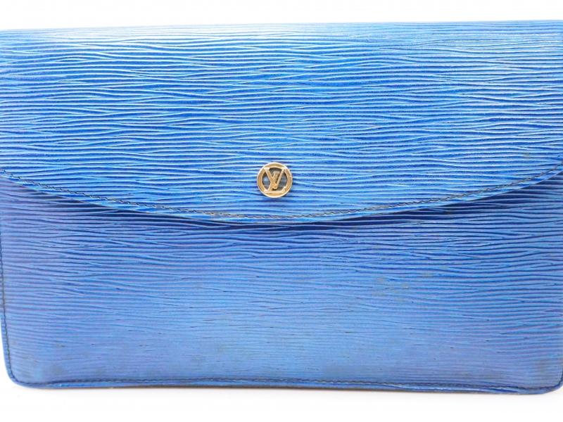 Authentic Pre-owned Louis Vuitton Epi Toledo Blue Pochette Montaigne Gm 27 Clutch Bag M52655 200342