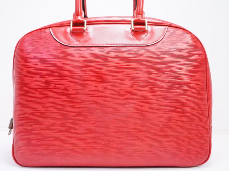 Authentic Pre-owned Louis Vuitton Special Ordered Epi Rouge Deauville Cosmetic Boston Bag 200042