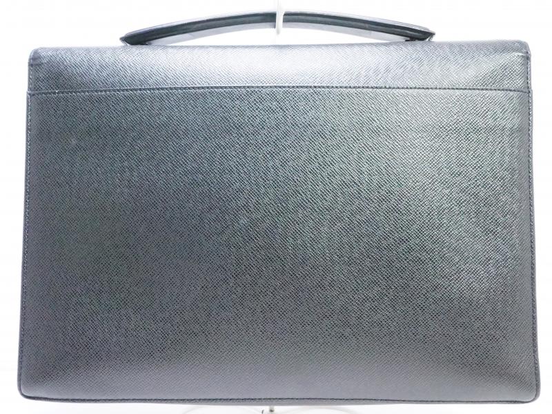 Authentic Pre-owned Louis Vuitton Taiga Ardoise Black Porte-documents Angara Briefcase M30772 190436