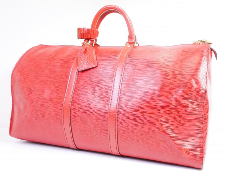 Authentic Pre-owned Louis Vuitton Epi Rouge Castillan Red Keepall 55 Travel Duffle Bag M42957 170239