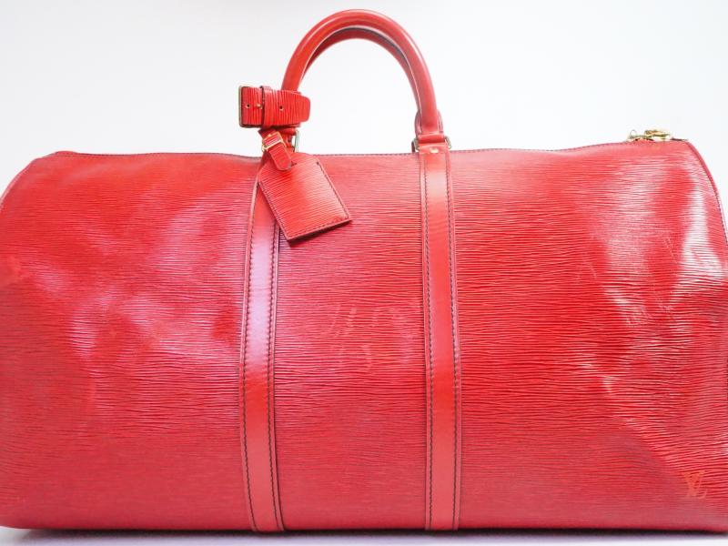 Authentic Pre-owned Louis Vuitton Epi Rouge Castillan Red Keepall 55 Travel Duffle Bag M42957 170239