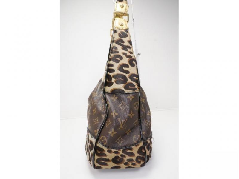 Authentic Pre-owned Louis Vuitton Limited Monogram Leopard Polly Shoulder Hobo Bag M95282 171541