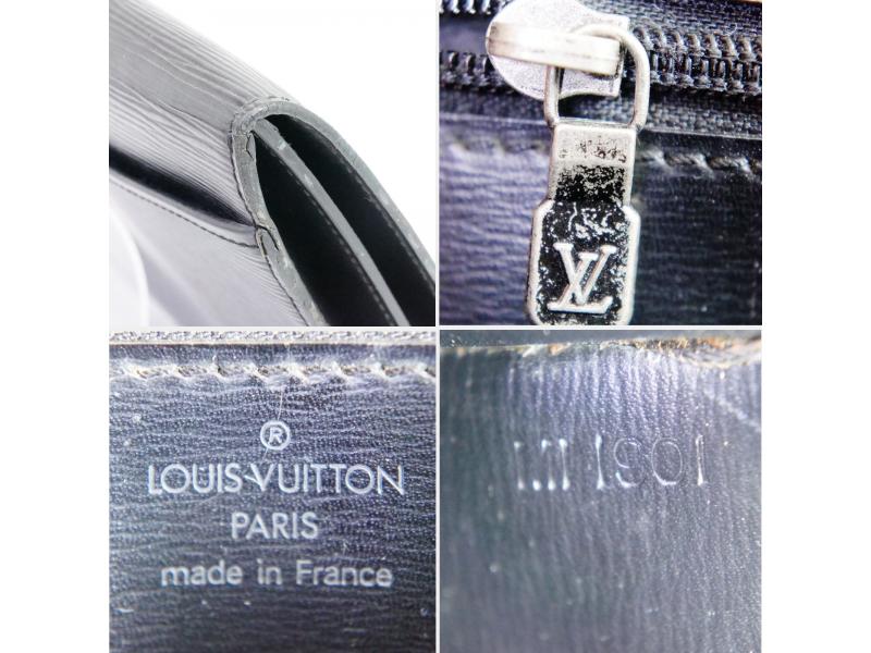 Authentic Pre-owned Louis Vuitton Epi Black Pochette Enveloppe Document Case Bag M52582 191038