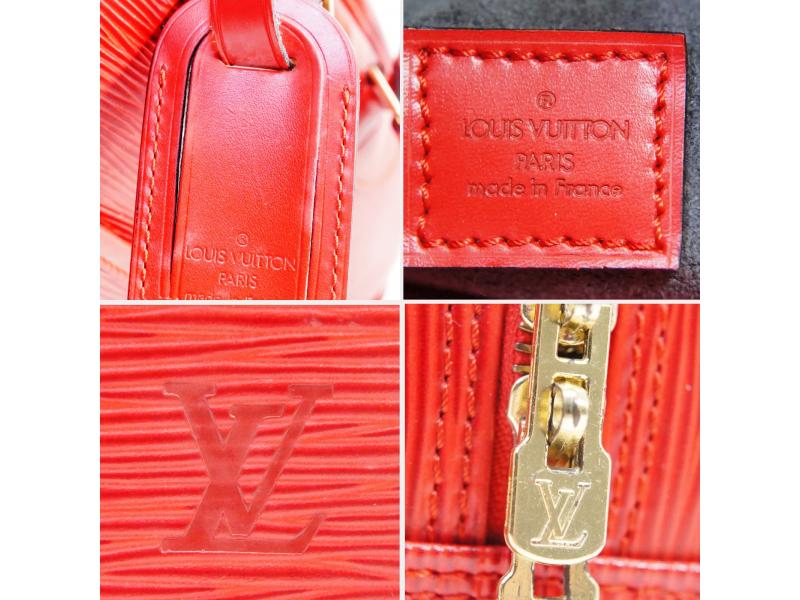 Authentic Pre-owned Louis Vuitton Special Ordered Epi Rouge Deauville Cosmetic Boston Bag 200042