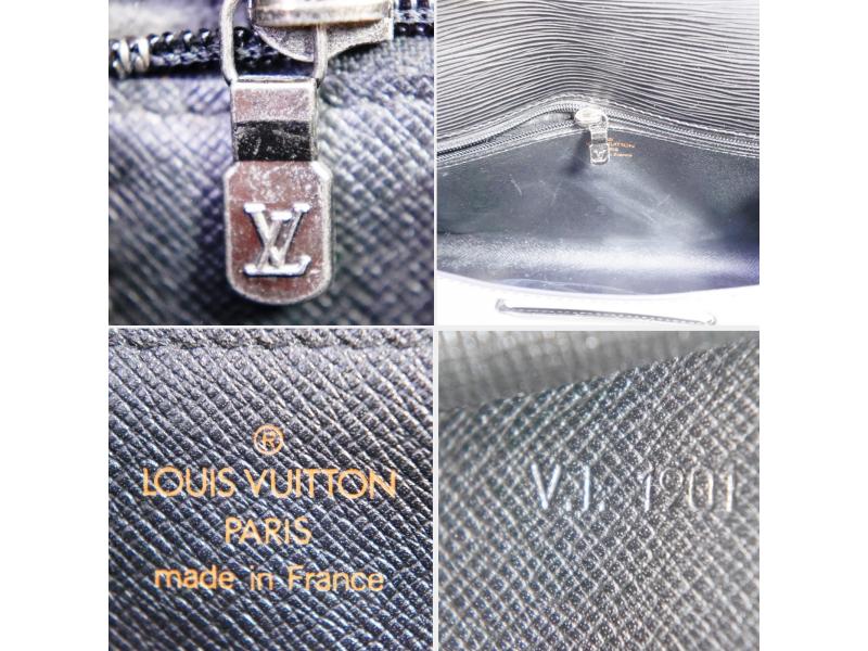 Authentic Pre-owned Louis Vuitton Epi Black Noir Pochette Chaillot Evening Clutch Bag M52542 191311