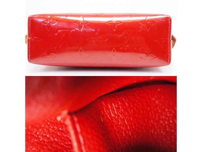 Authentic Pre-owned Louis Vuitton Vernis Pomme D'amour Red Pochette Cosmetic Pouch Bag M91496 200104