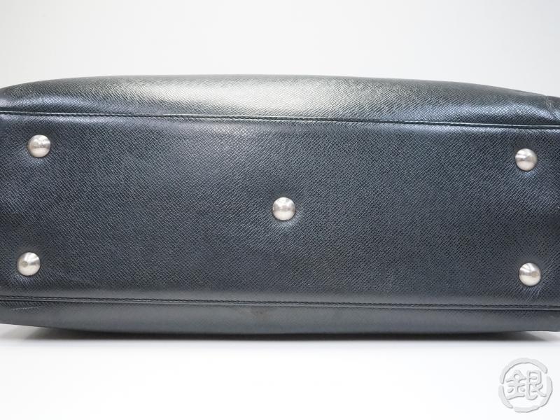 Authentic Pre-owned Louis Vuitton Taiga Ardoise Black Nevski Compartment Bag Briefcase M30872 161560