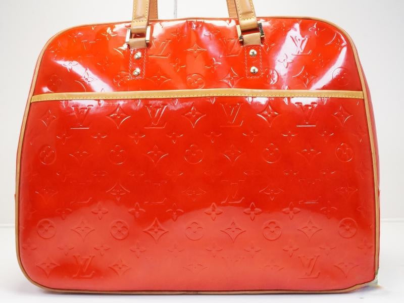 Authentic Pre-owned Louis Vuitton Lv Vernis Red Rouge Sutton Large Shoulder Tote Bag M91080 121151