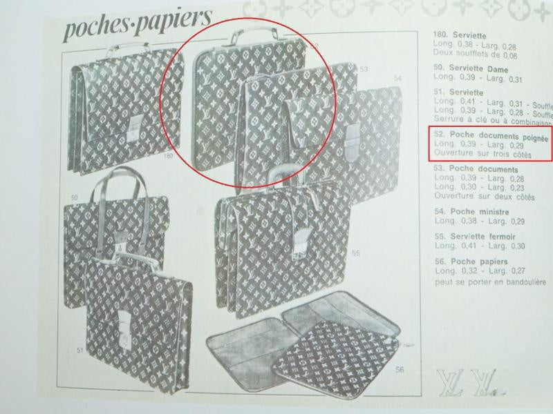 Authentic Pre-owned Louis Vuitton Monogram Vintage Poche Documents Poignee Document Case No52 163002