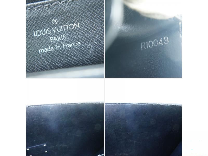 Authentic Pre-owned Louis Vuitton Taiga Black Ardoise Serviette Moskova Briefcase Bag M30032 142243