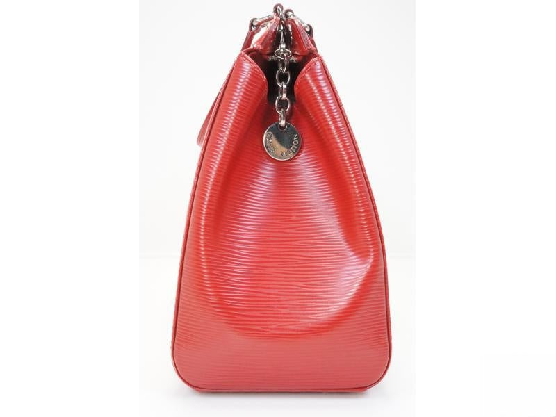 Authentic Pre-owned Louis Vuitton Epi Carmin Red Brea MM 2-way Hand Tote Bag Strap M4030e 150475