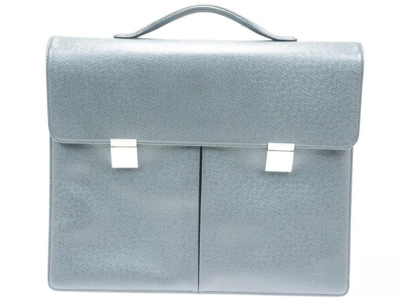 Authentic Pre-owned Louis Vuitton Taiga Ardoise Serviette Khazan Briefcase Hand Bag M30802 142397