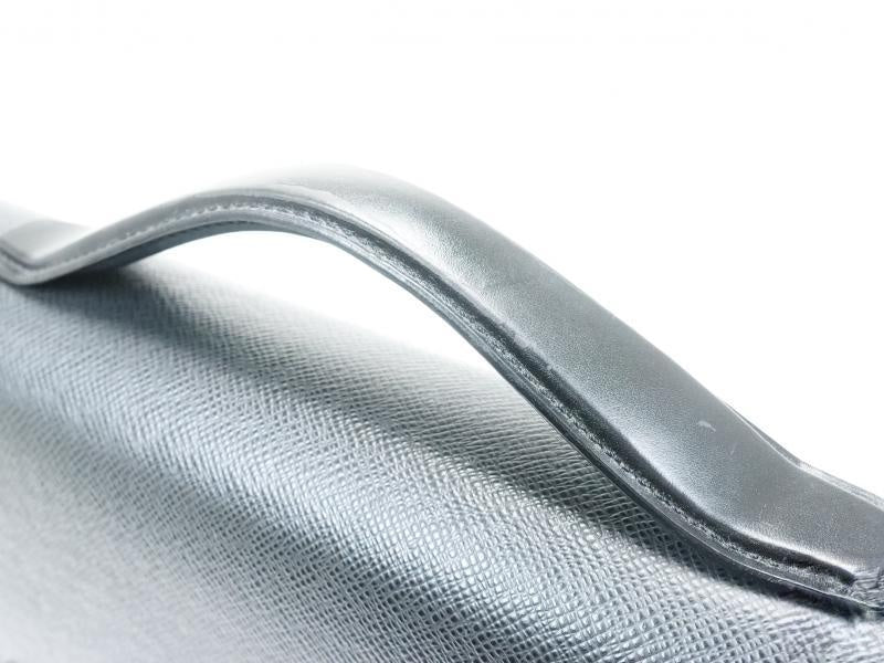 Authentic Pre-owned Louis Vuitton Taiga Ardoise Serviette Khazan Briefcase Hand Bag M30802 142397