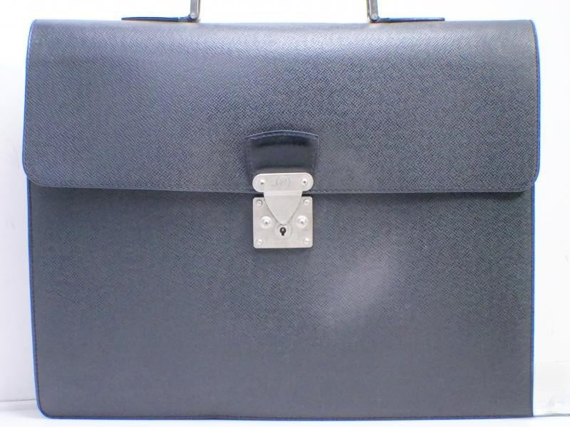 Authentic Pre-owned Louis Vuitton Taiga Black Ardoise Serviette Moskova Briefcase Bag M30032 190551