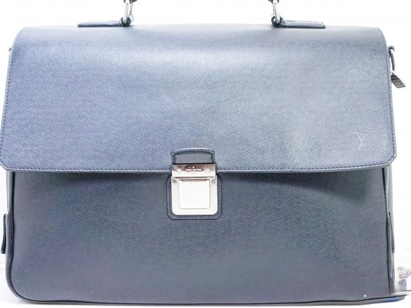 Authentic Pre-owned Louis Vuitton Taiga Boreal Black Vassili GM Briefcase Hand Bag M32637 190770