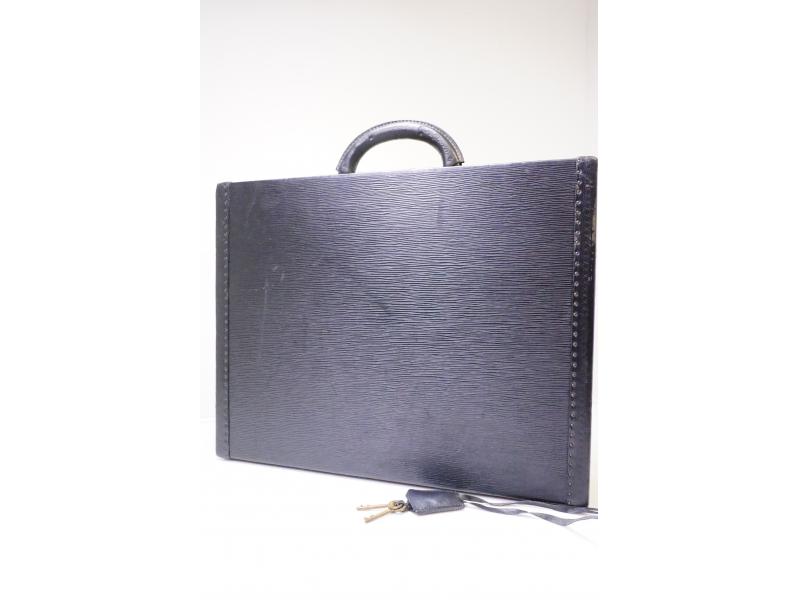 Authentic Pre-owned Louis Vuitton Epi Black President Classeur Attache Briefcase Case M54212  200368