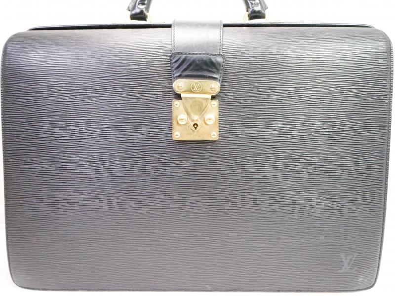 Authentic Pre-owned Louis Vuitton Epi Black Noir Serviette Fermoir Briefcase Hand Bag M54352 210027 