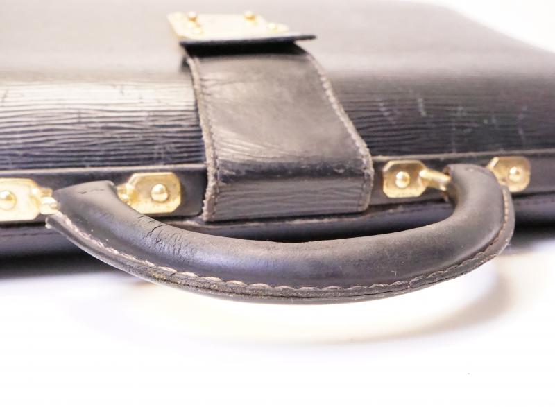 Authentic Pre-owned Louis Vuitton Epi Black Noir Serviette Fermoir Briefcase Hand Bag M54352 210334
